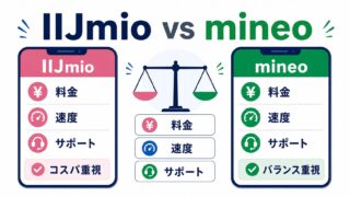 IIJmioとmineoはどっちがおすすめ？料金・速度・使い方別に比較 