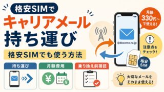 格安SIMでキャリアメールは使える？持ち運び方法とおすすめ5選【2026年最新】 
