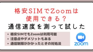 格安SIMでZoomは使用できる？通信速度を測って試してみた 