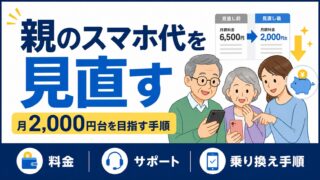 親のスマホ代を格安SIMで見直す方法｜月2,000円台を目指す手順と注意点 