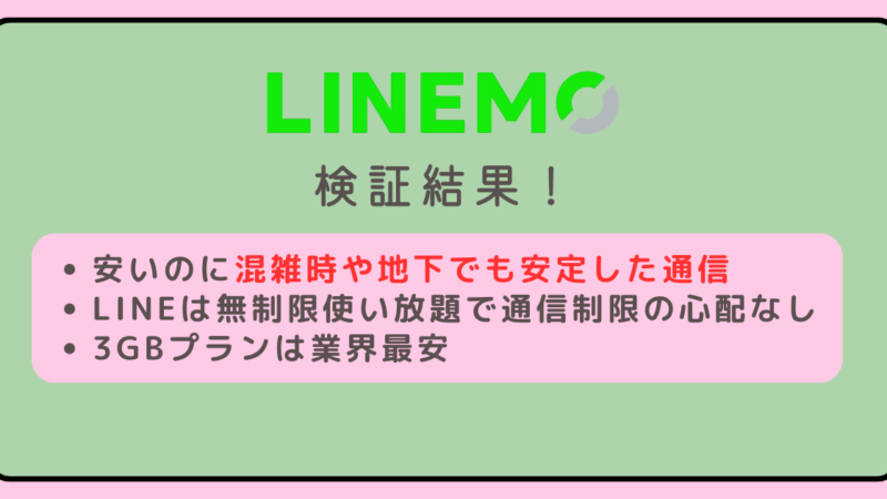 格安SIMのLINEMO（ラインモ）を実際に使って検証！評判や料金は？ 