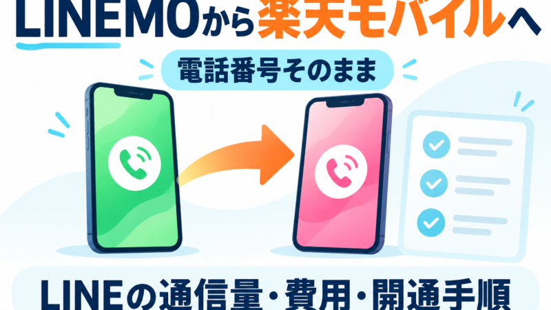 LINEMOから楽天モバイルへ乗り換える方法｜手続き・費用と設定の注意点 