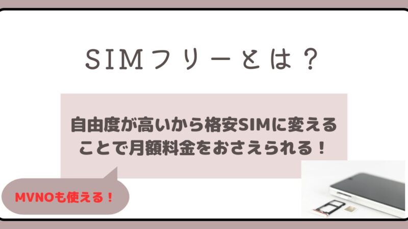 【MVNOも選べる】SIMフリーとは？自由度の高さと選び方のポイントを解説 