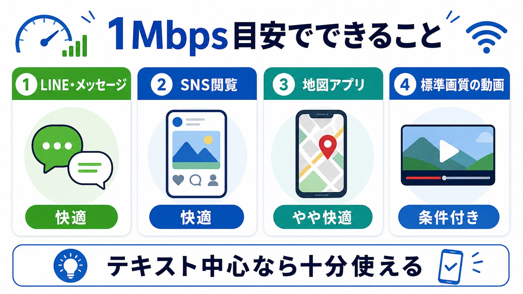 1Mbpsでできること